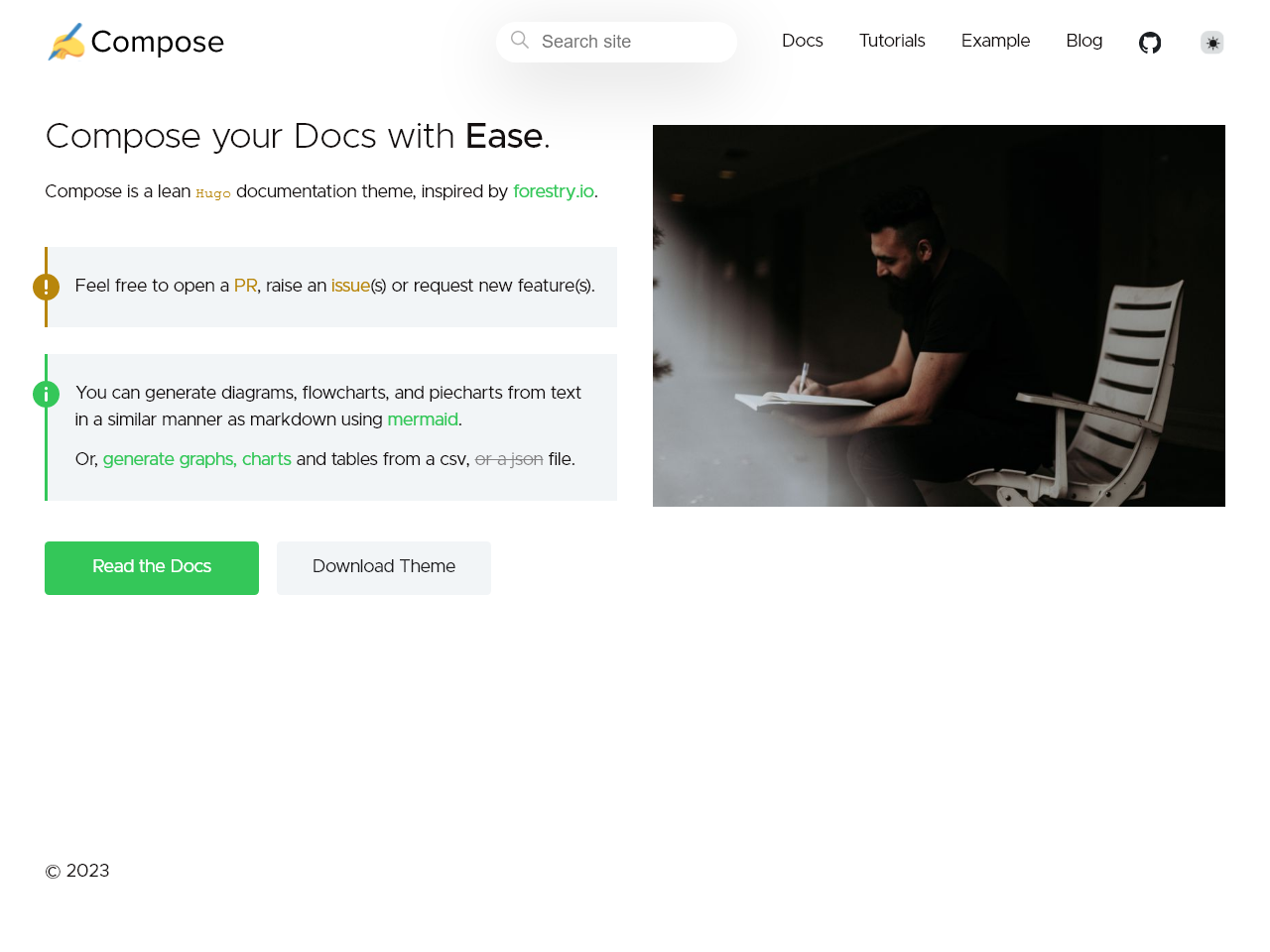 Compose hugo screenshot
