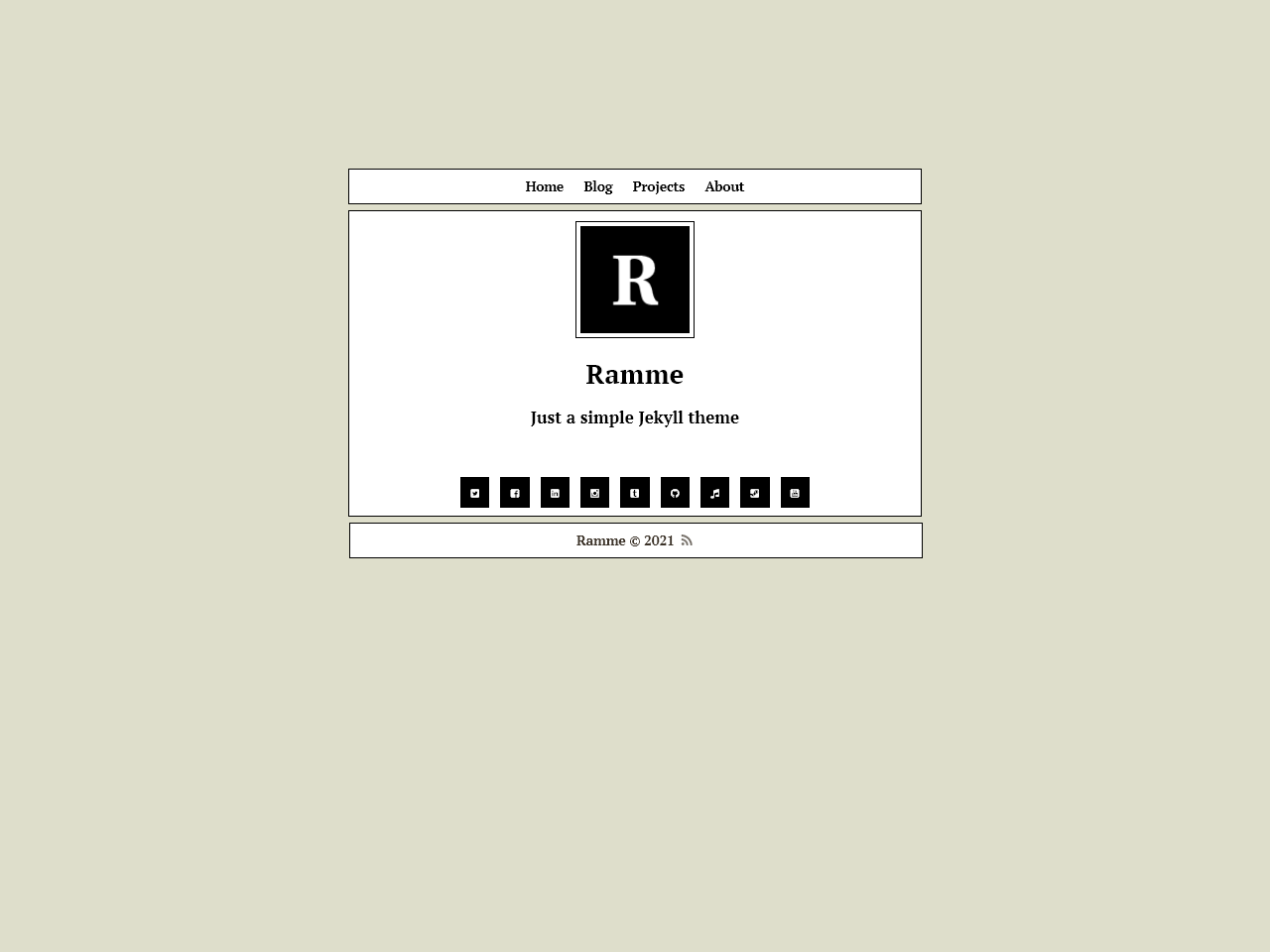 Ramme jekyll screenshot