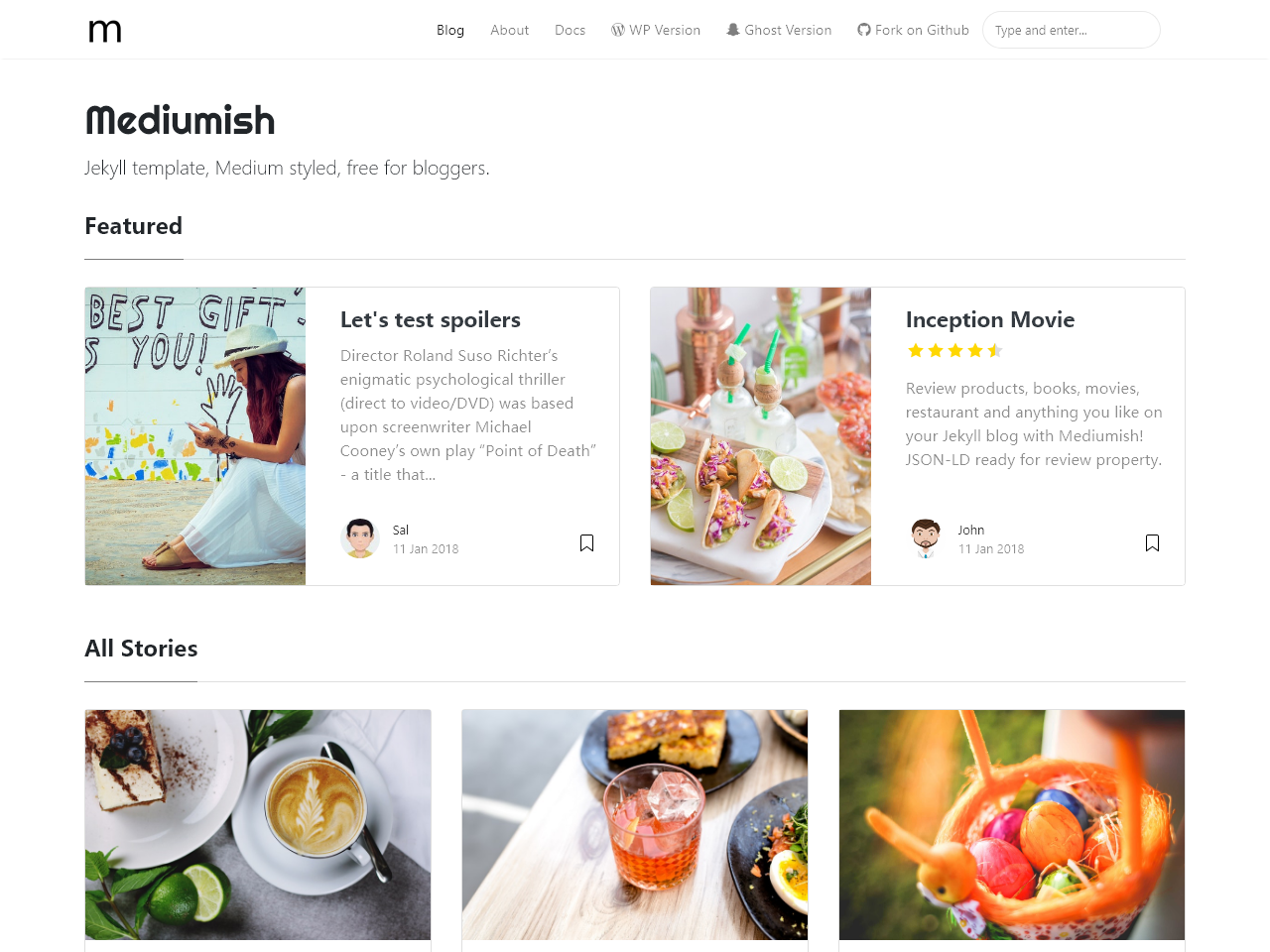 Mediumish Jekyll screenshot